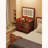 3-in-1 Vanity Desk with Flip-Top Mirror and Glass Desktop