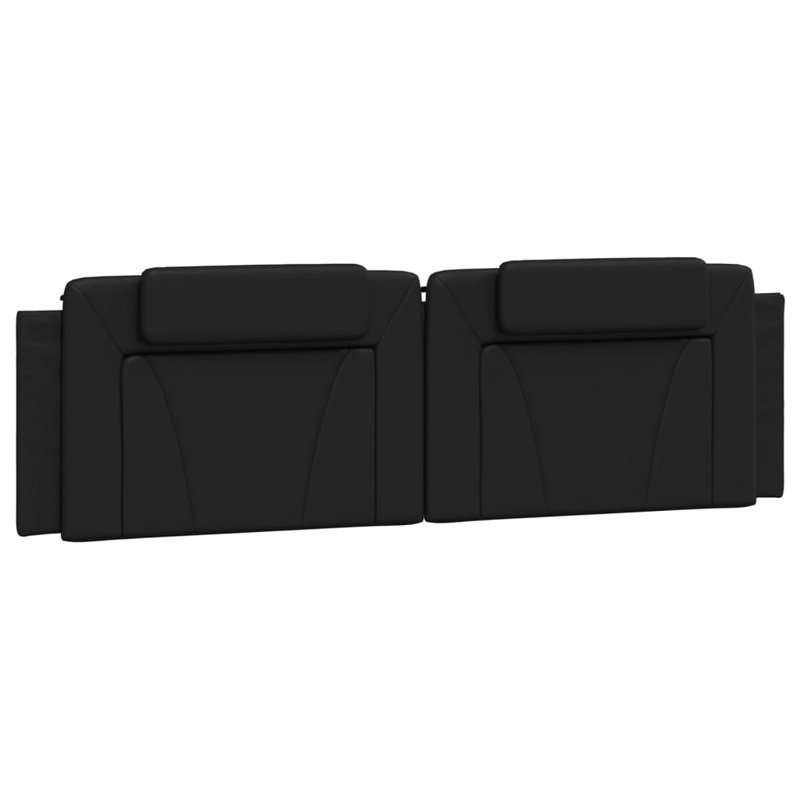 vidaXL Headboard Cushion Viana Black 183 cm Faux Leather, Black, California King