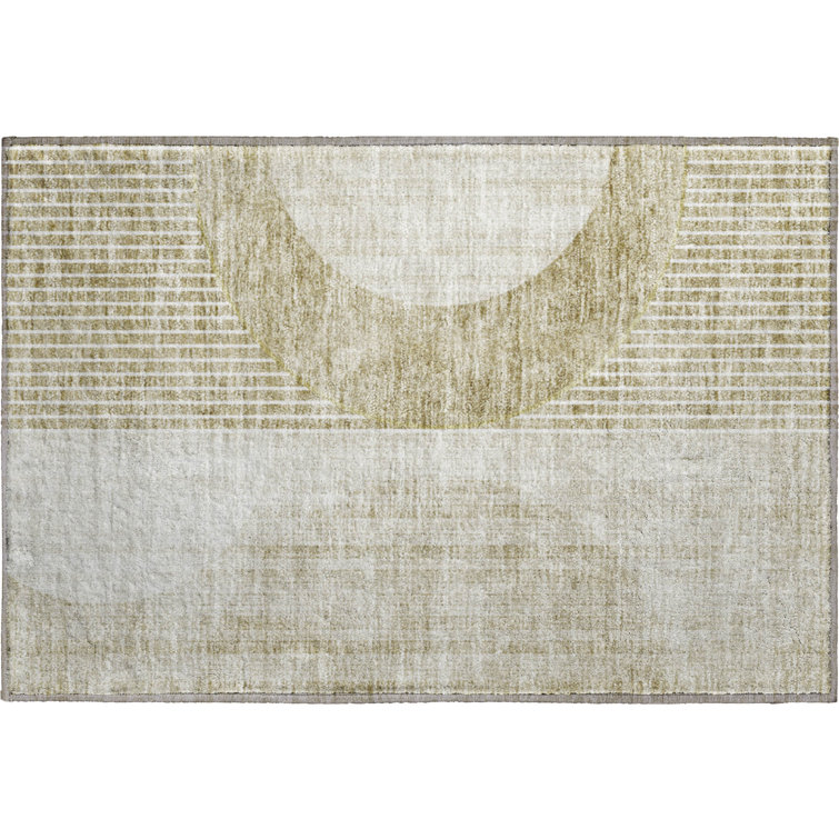 Premium Machine Washable Prisco Taupe Rug