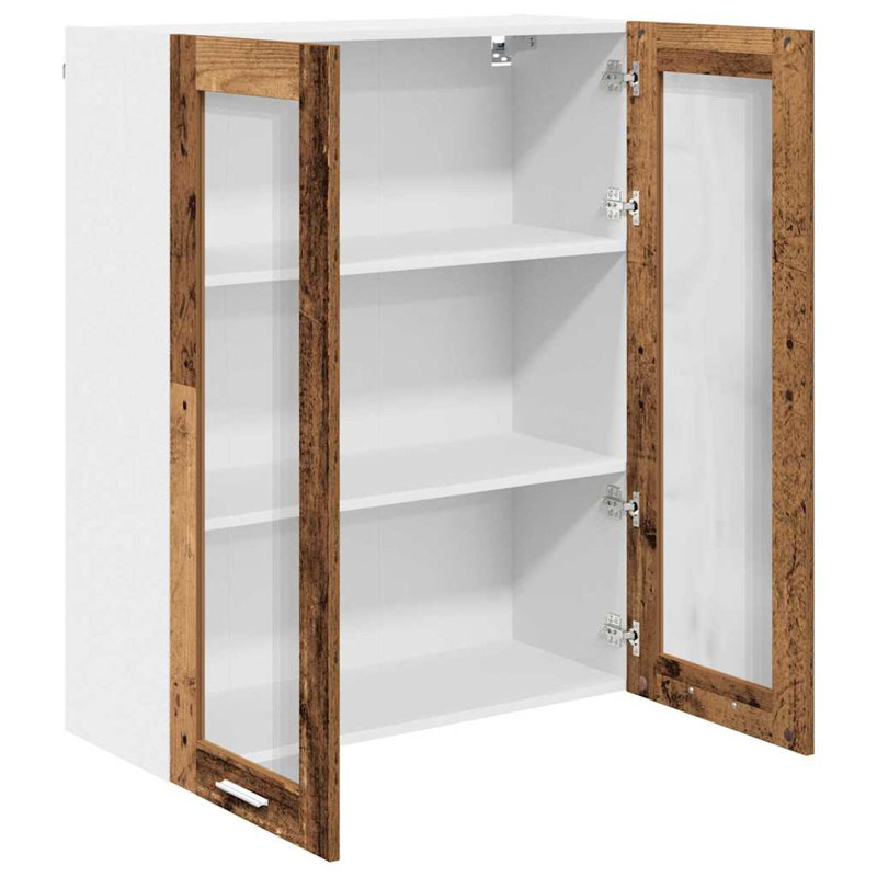 Vidaxl Hanging Cabinet With Storage Riga Artisan Oak 60 X 31 X 100 Cm, 100cm H x 80cm W x 31cm D, Old Wood