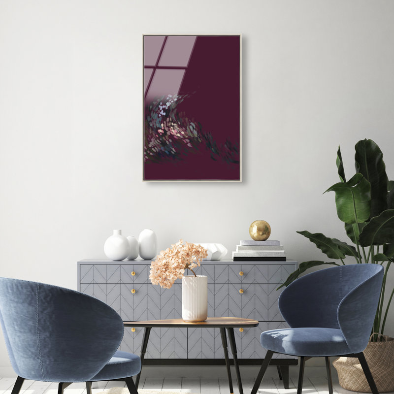 A Spring Wave Print by Oliver Gal, 21"H x 31"W, Silver Floater Frame