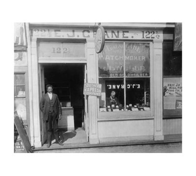 « africain american watchmaker store », reproduction de photo