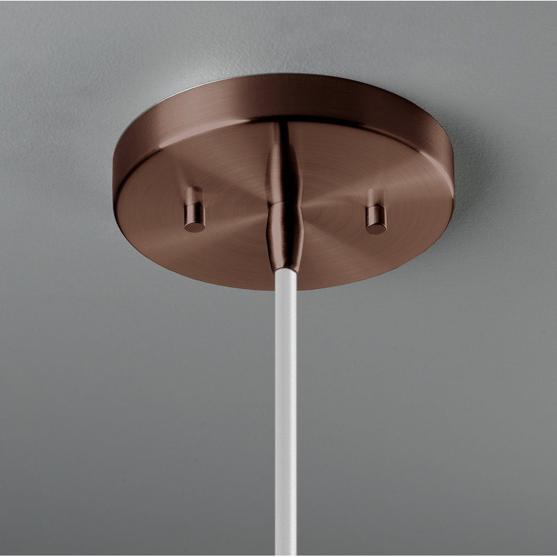 Luminaire suspendu simple Leni, Laiton martelé, Bronze foncé