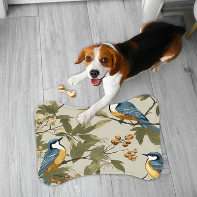 Tapis d'alimentation en forme d'os Blossom Birds - 1 pièce