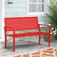 Banc d'extérieur classique en métal (rouge)-526304059