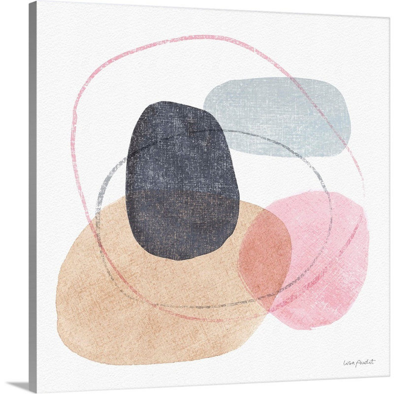 «Think Pink 10» par Lisa Audit - reproduction d'art, Toile tendue, H 16 po x l 16 po x P 1,25 po