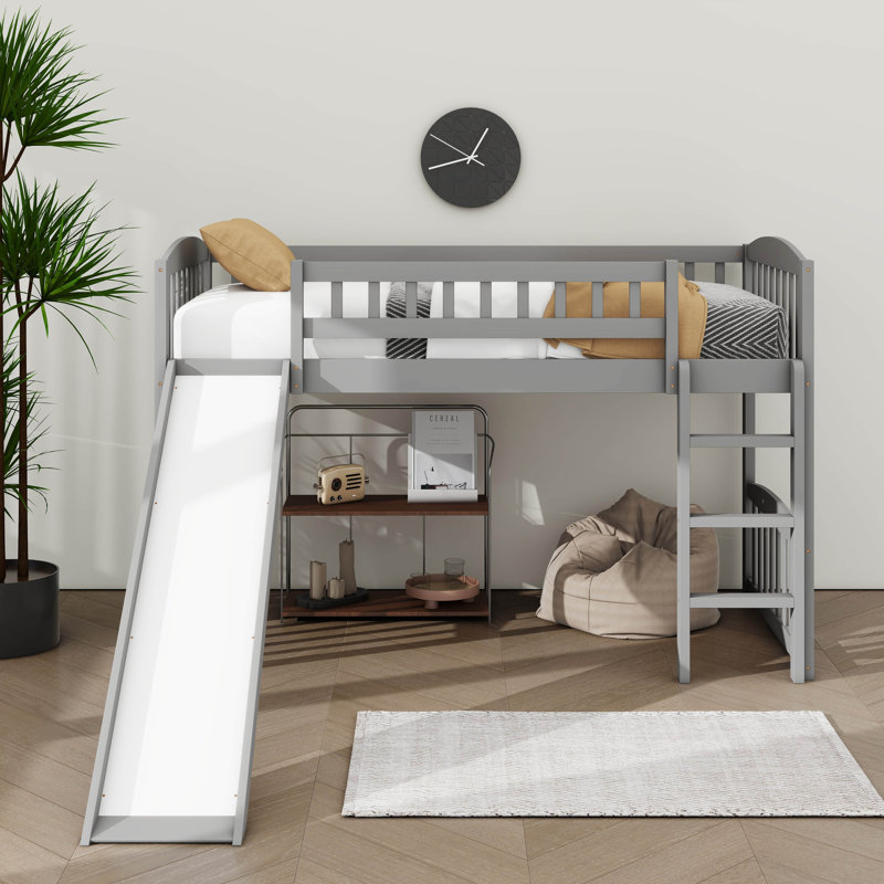 Lit mezzanine simple avec glissade