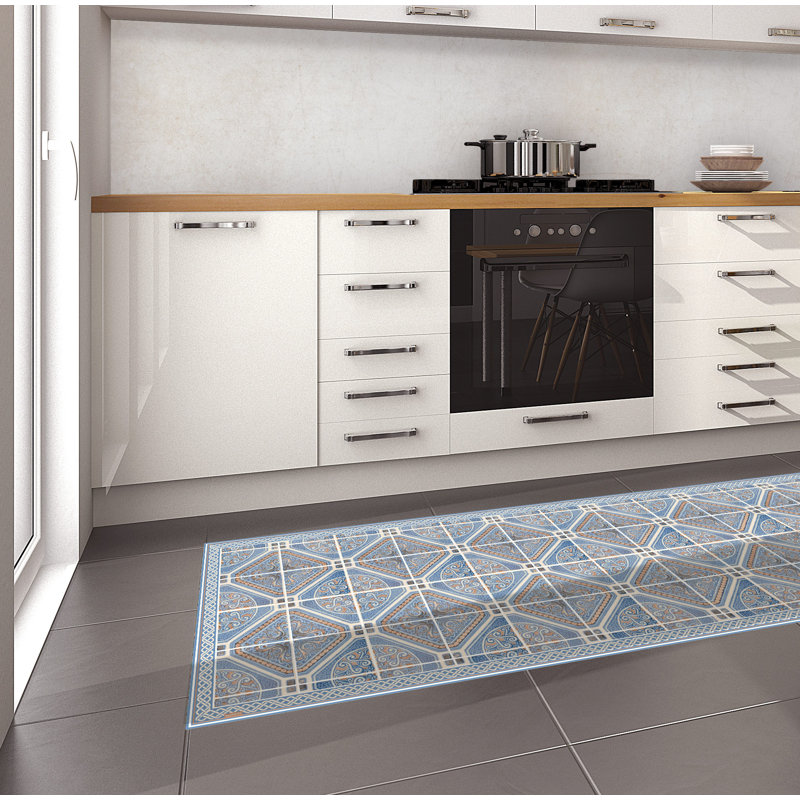 Bynoe Geometric Kitchen Mat, Rectangular 68 x 180cm