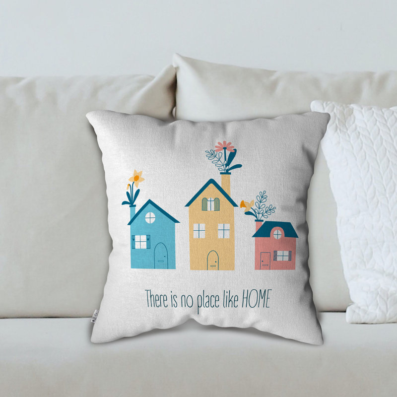 Floral White Square Cushion Cover