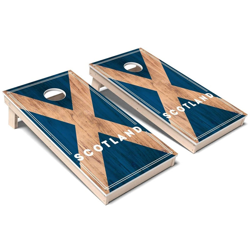 Ensemble de planche à cornhole composite toutes saisons International Flag 2.0, Ajouter un étui et des lumières