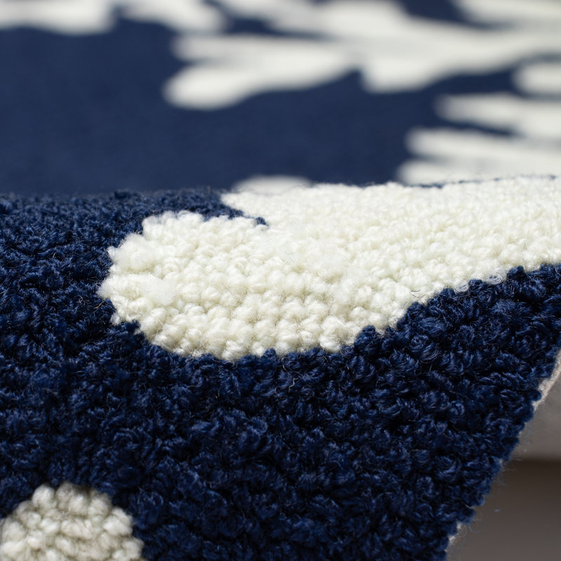 Tapis touffeté à la main à motif floral Bellavia, Rond 5 pi