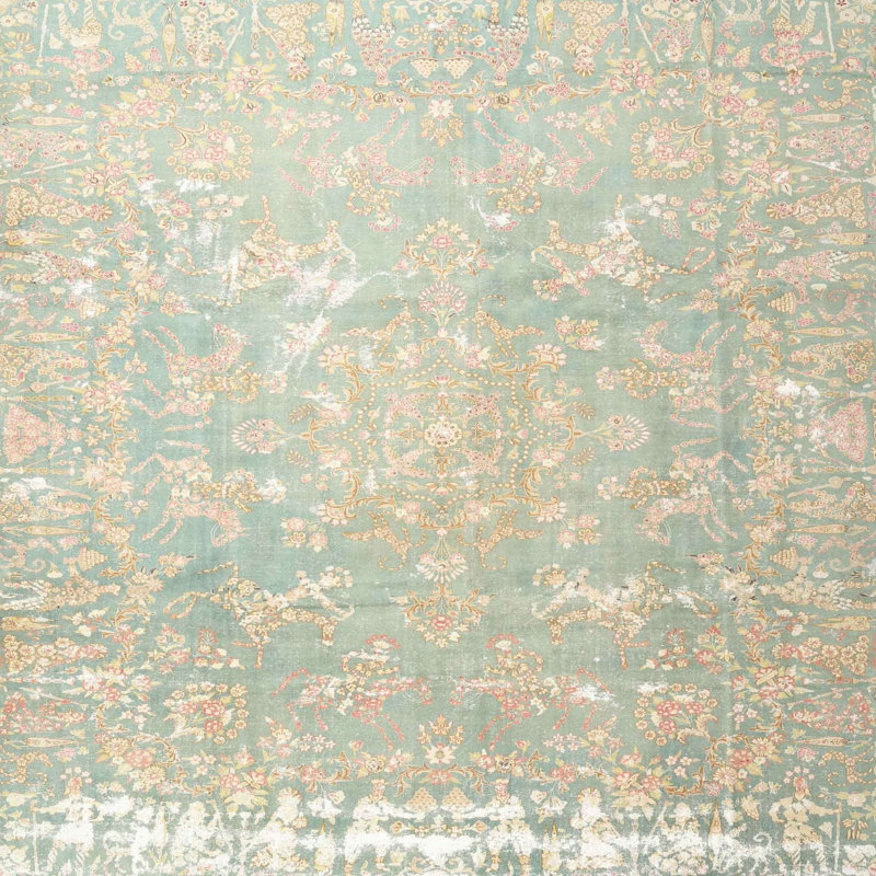 Floral Indoor Rug, Round 4'