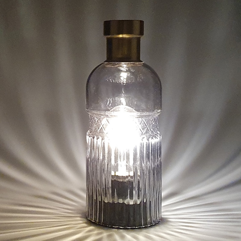 Cello Lighting Efthymia Vintage Medium Battery Operated Lamp, Smoke