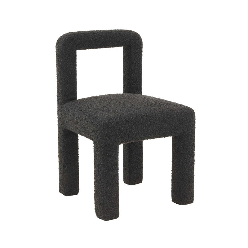 Chaise de salle à manger Margaret Boucle en noir, Noir