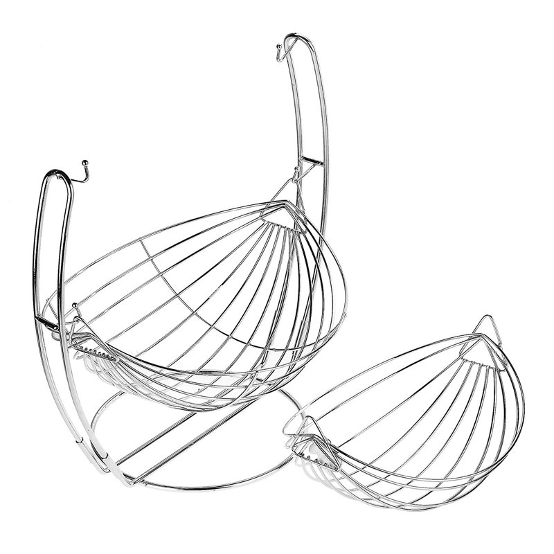 Metal Decorative Basket, Silver
