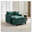 Fauteuil club en tissu d'ameublement en chenille-1660826298