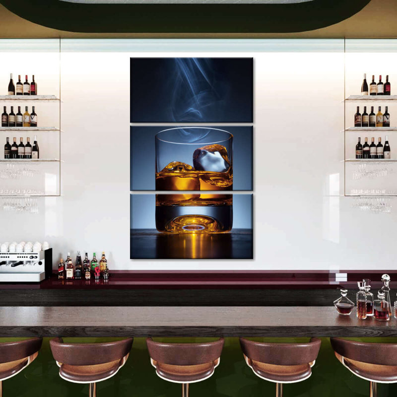 Cool Whiskey Wall Art Multi Piece Canvas Print, H 32 po x l 20 po x P 1,25 po