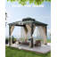 Pavillon de jardin rigide 12 pi x 12 pi pour tous les temps