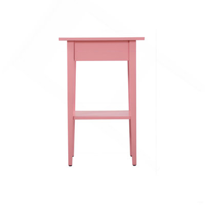 Dalton Nightstand-End Table with One Drawer Pink