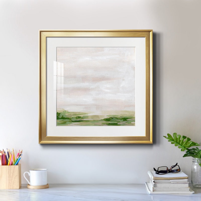 Impression encadrée Marsh Horizon I-Premium - prête à être accrochée, H 34,5 po x l 34,5 po x P 1,5 po, Blanc