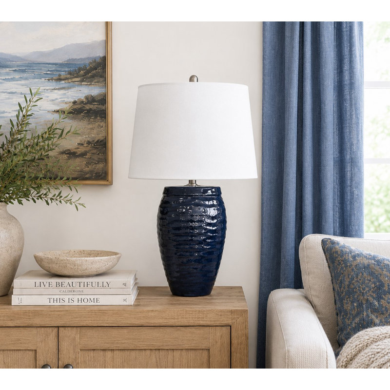Mesa 27" Falling Blue Ceramic Table Lamp