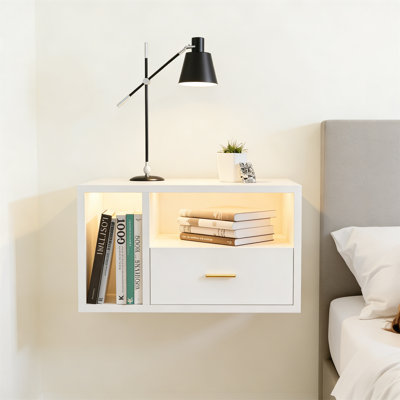 46.5cm W Manufactured Wood Bedside Table