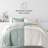 7-Piece Reversible Bedding Bundle - Solid Comforter and Patterned Sheet Set-99311804-99311805