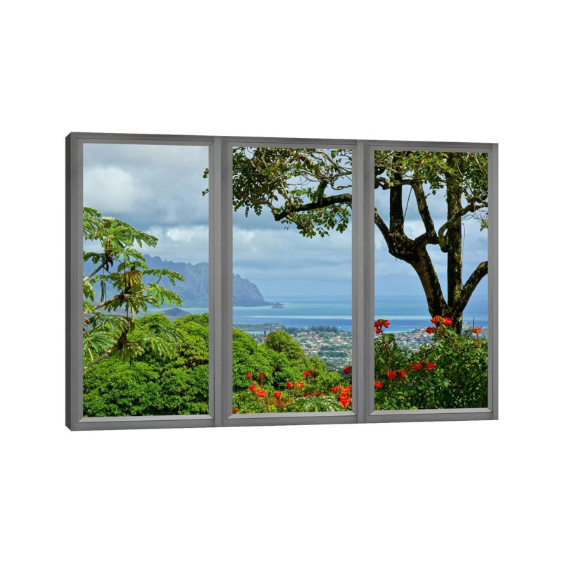 Hawaii Window View - Print on Canvas, Wrapped Canvas, 20.32 cm H x 30.48 cm W
