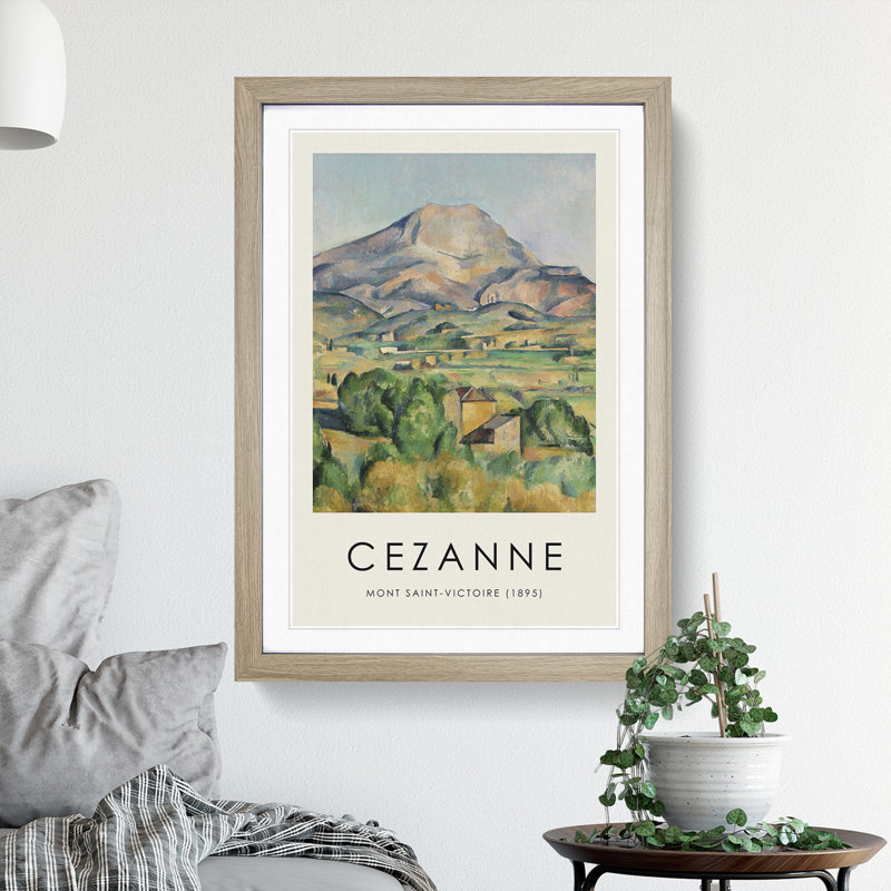 Mont Sainte Victoire Vol.1 by Paul Cezanne - Picture Frame Painting, 65cm H x 48cm W x 2cm D, Oak