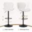 Ensemble de 2 tabourets de bar, tabourets de bar à hauteur de comptoir en cuir polyuréthane avec dossier, chaises de bar pivotantes réglables en hauteur, tabouret d'îlot de cuisine sans accoudoirs moderne-87589308