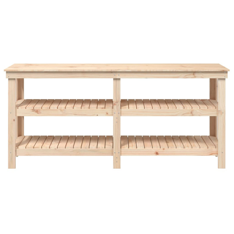 Bartucca Workbench Wooden Surface, Brown, 80cm H x 181cm W x 50cm D.