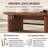 47.2" Oval Walnut Coffee Table, Mid-Century Modern Wood Center Table with Walnut Finish and Sturdy Base for Living Room