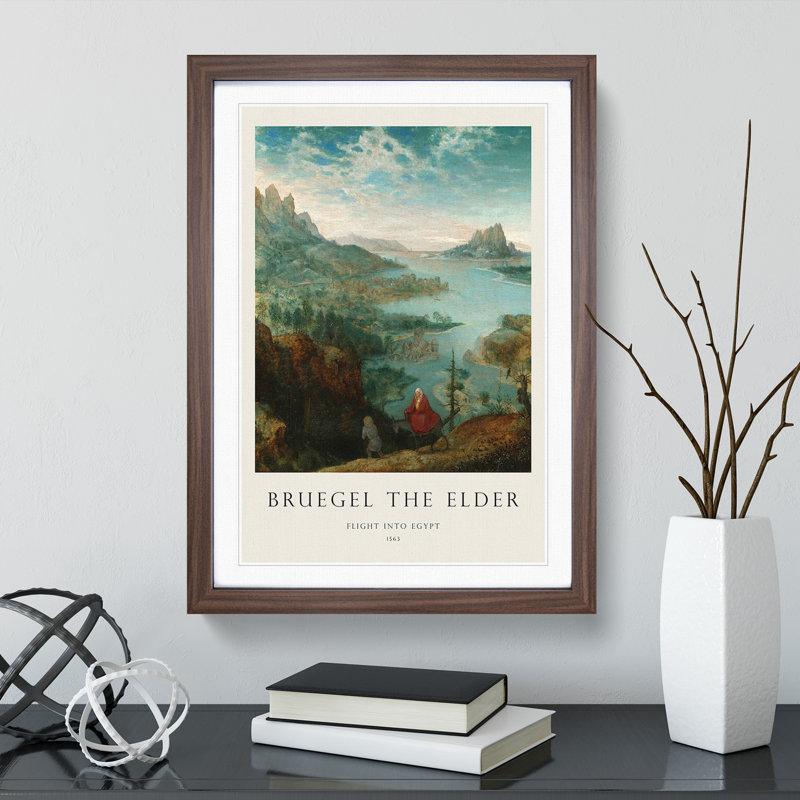 Flight To Egypt by Pieter Bruegel The Elder - Single Picture Frame Print, 48cm H x 36cm W x 2cm D, Walnut Framed