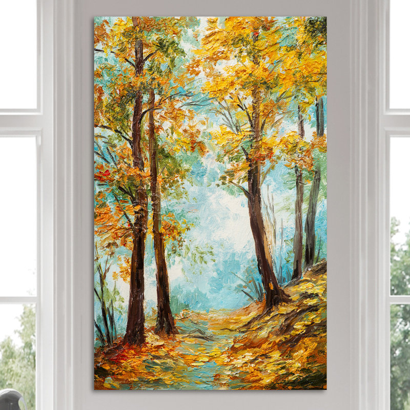 « automne trees », reproduction d’art sur toile tendue, H 30 po x l 18 po x P 1 po
