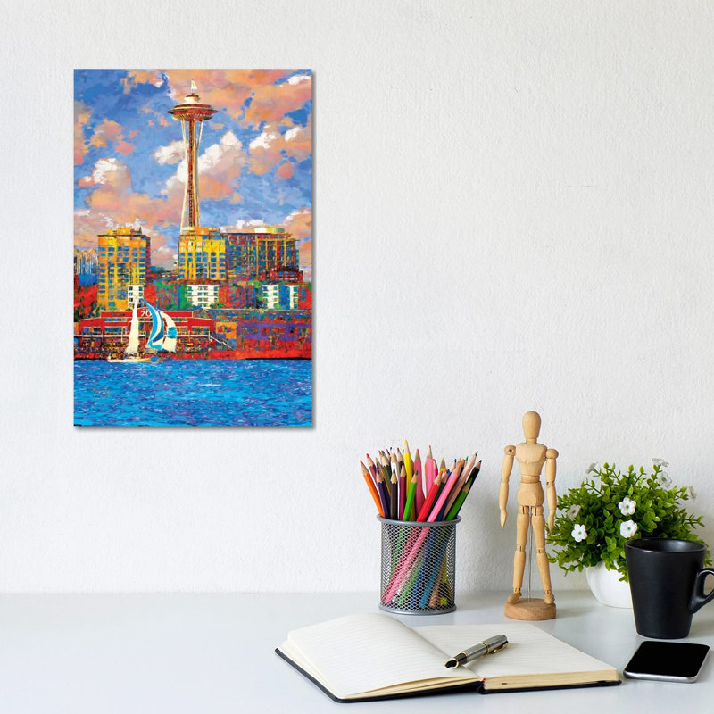 Sunny Seattle 1 Piece Wrapped Canvas Painting, 20.32 cm H x 30.48 cm W
