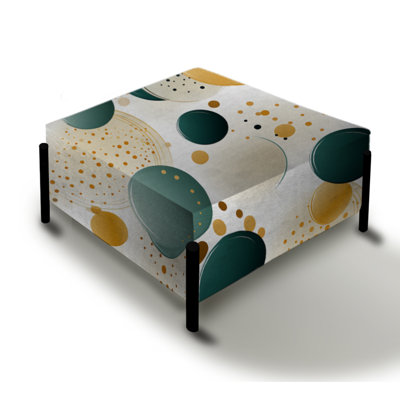 Urban Oasis Polka Dots Pattern - Polka Dots Large Square Ottoman