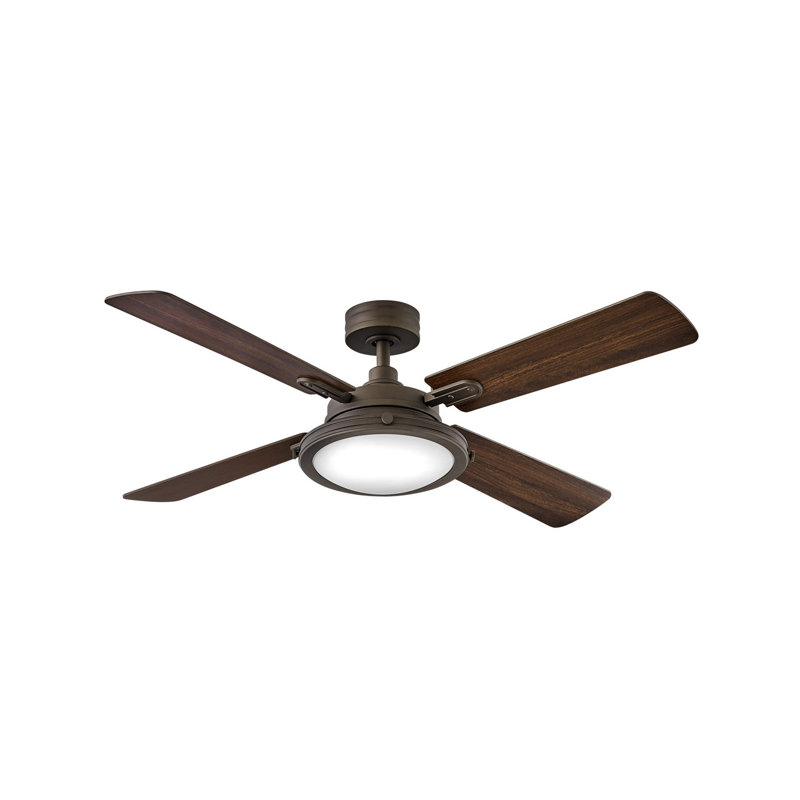 Ventilateur intelligent à DEL 54 po Collier, Bronze mat métallique