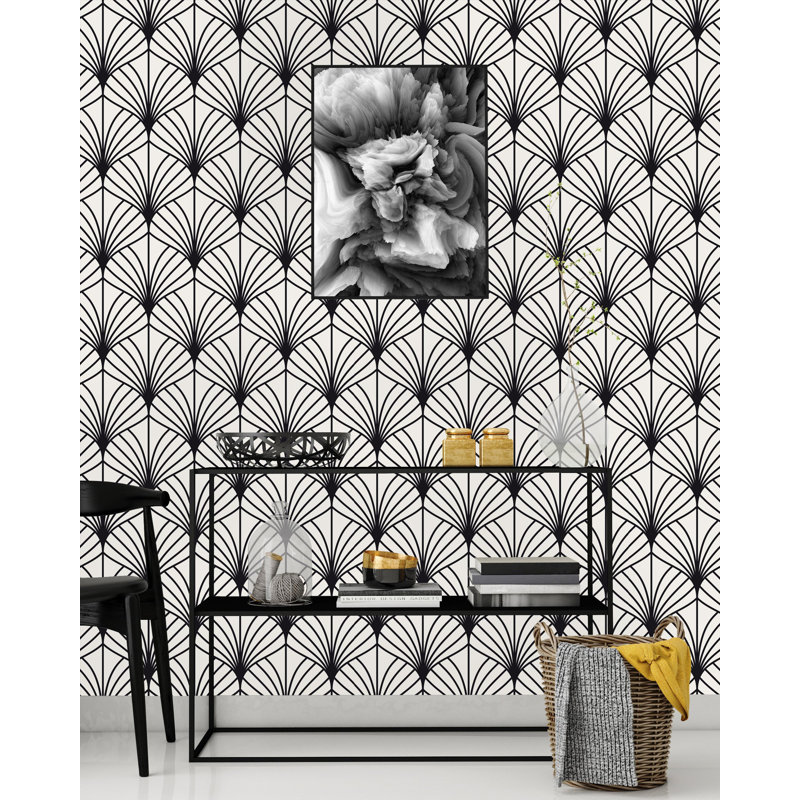 Panneau de papier peint adhésif Tameem Seashells, L 50 po x l 25 po
