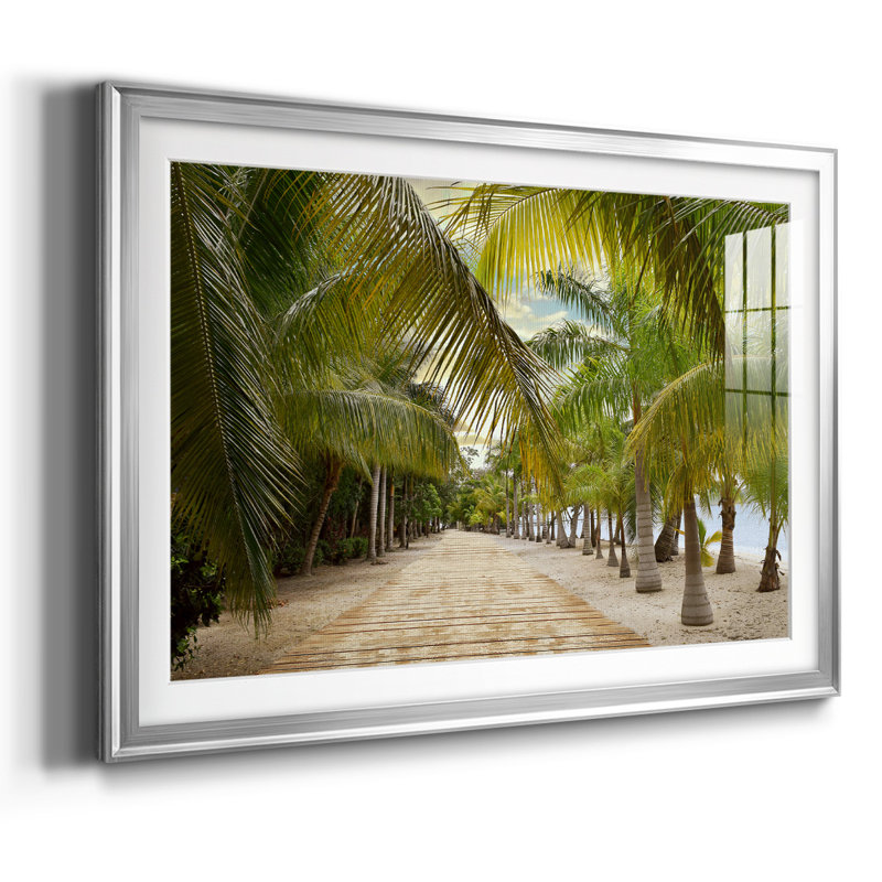 Tropical Walkway, reproduction d'art encadrée, Argent, H 15 po x l 21 po x P 1,5 po