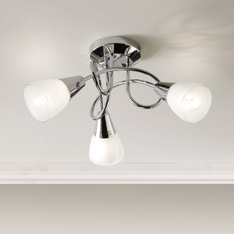 3-Light 36cm Semi Flush Mount