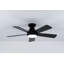 Ventilateur de plafond 52 po encastré à profil bas avec éclairage à DEL 3CCT à intensité variable et télécommande, moteur CC réversible silencieux, pales en MDF noir à deux couleurs, ventilateur intérieur et extérieur couvert pour la chambre à coucher