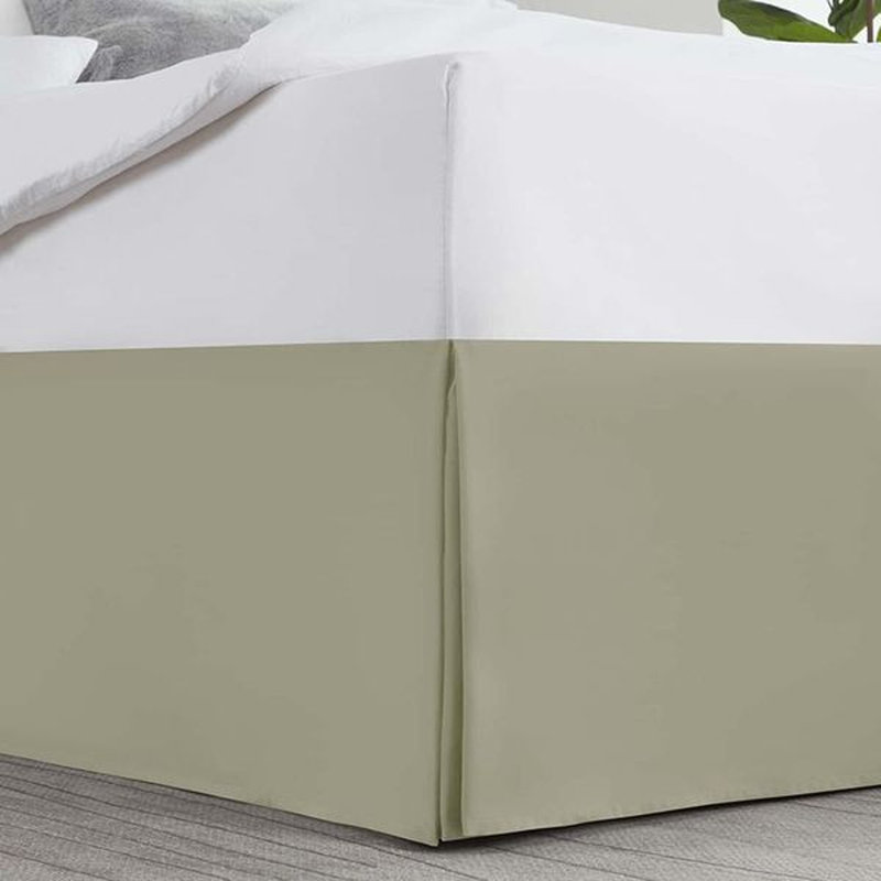 Luxury Pleated 14" Bed Skirt, Sage, Full