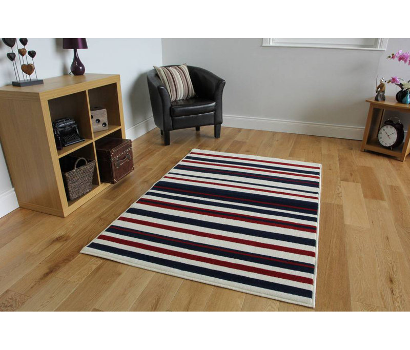 Sandy Point Striped Area Rug, Rectangle 120 x 170cm