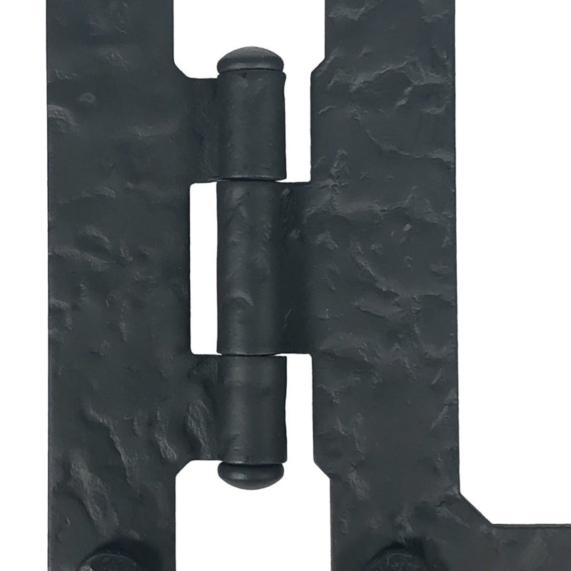 3" Black Iron H-L Style Cabinet Hinge Pair