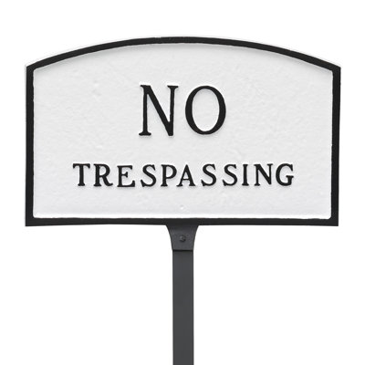 Panneau de jardin «No Trespassing»