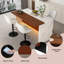 Ensemble de table de salle à manger de style moderne avec 4 tabourets de bar, éclairage à DEL pour la salle à manger-1382362039-1382362036-1382362038