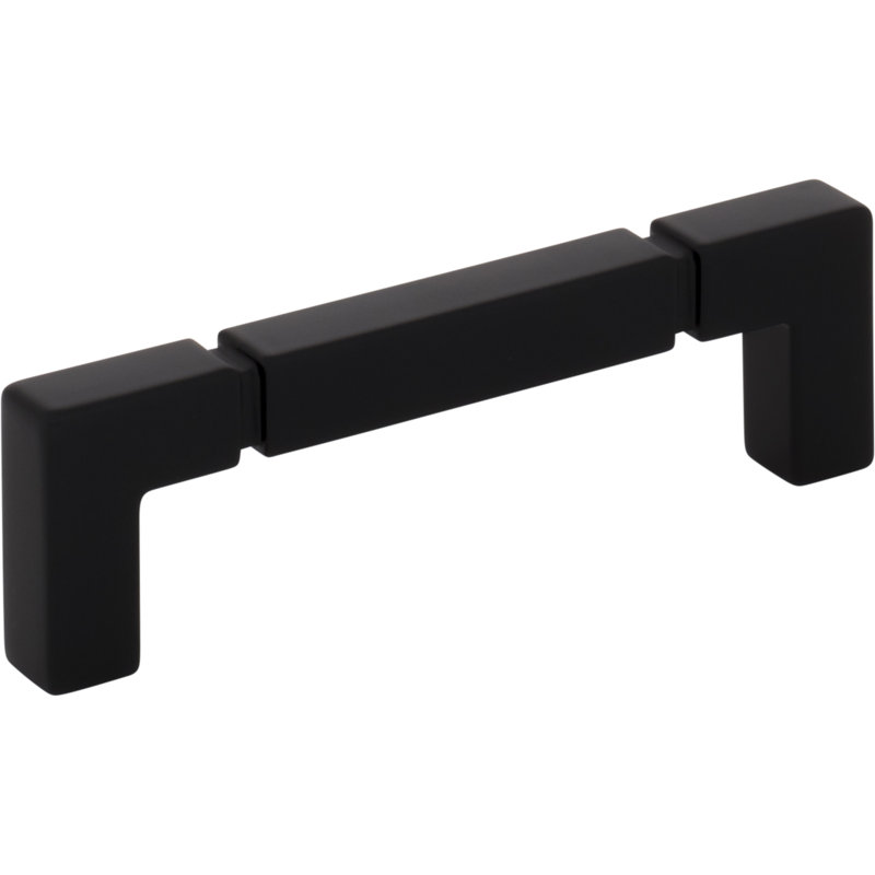 Langston Bar Pull, Flat Black, 3 3/4" Center To Center