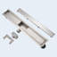2-in-1 Tile Insert Linear Shower Drain Complete Set with Odor Stop and Hair Strainer, 304 Stainless Steel-797911871