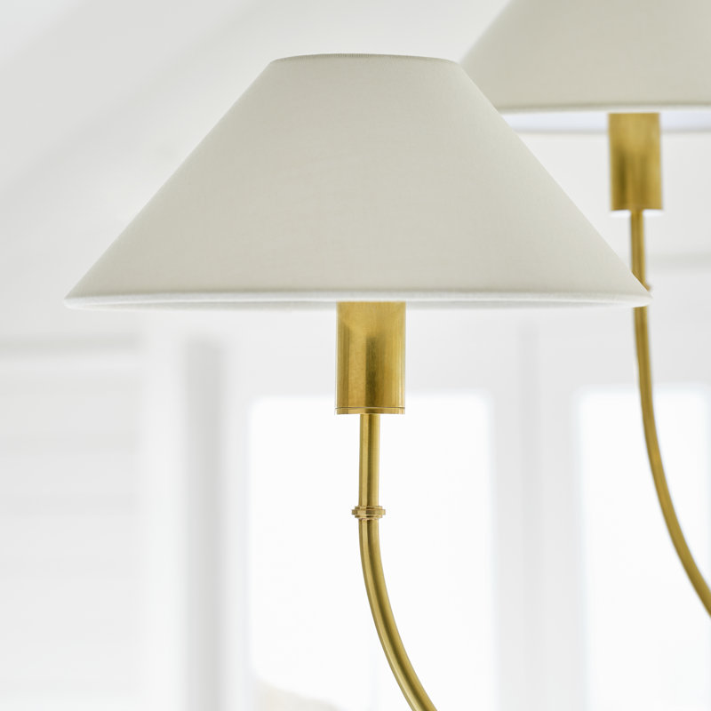 Griffin 6 - Light Chandelier, Hand-Rubbed Antique Brass