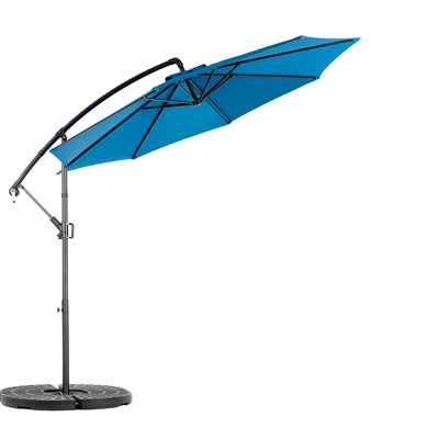 Best Choice Products 10ft Offset Hanging Market Patio Umbrella w/Easy Tilt Adjustment, Polyester Shade, 8 Ribs for Backyard, Poolside(No Base)